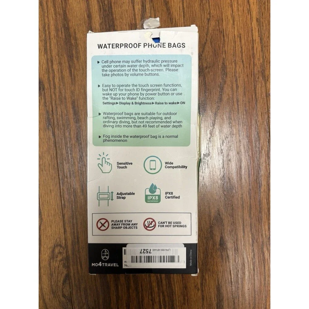 IPX8 mo4Travel waterproof phone bags 2 pack, Sports, Vacation, new w/box damage
